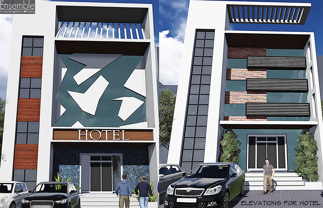 Proposed Elevations For Hotel