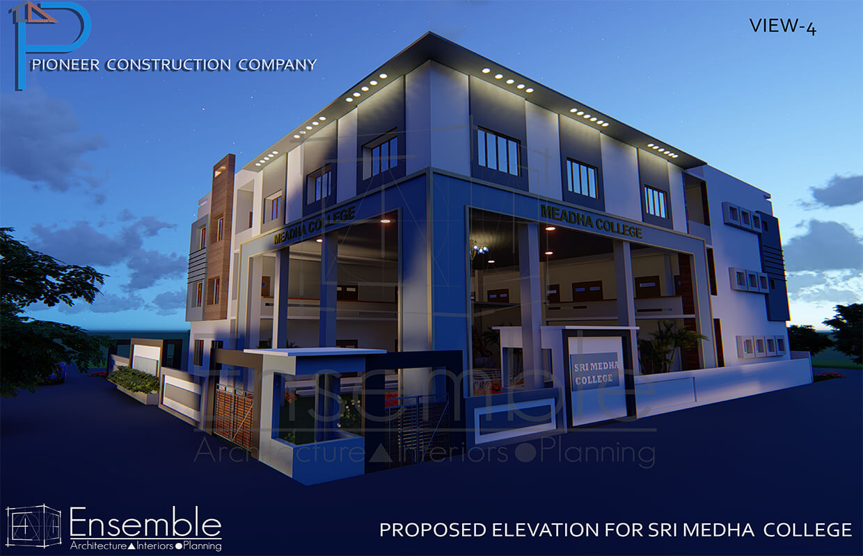Proposed Elevations For Sri Medha School